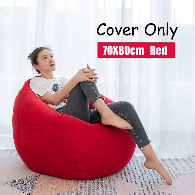 70x80 cm Velvet Bean Bag Potahy Na Židličku S Kapsou Žlutá Bag Židle Pro Dětský Domácí Obývací Pokoj