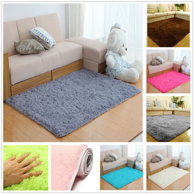 80x160cm Ložnice Obývací Pokoj Soft Shaggy Antislip Carpet Absorbent Mat