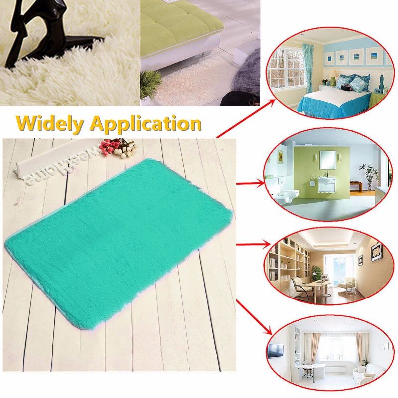 80x50cm Absrobent Shaggy Carpet Home Antislip Rug Ložnice Měkká Podložka