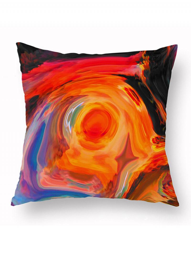 Ins Styl Abstraktní Barevný Tištěný Krátký Plyšový Povlak Na Polštář Home Art Decor Pohovka Throw Na