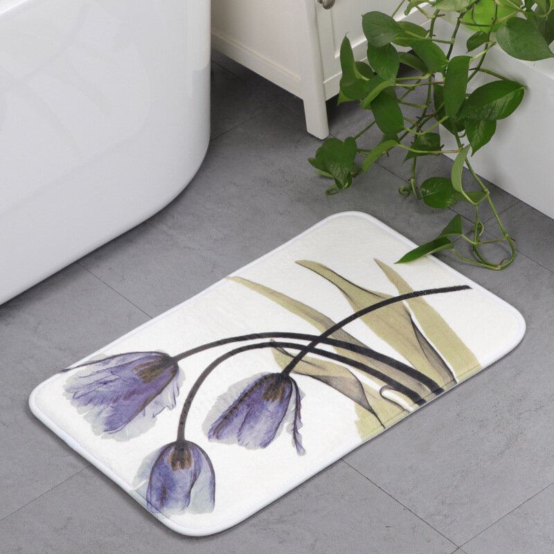 Memory Foam Chronic Rebound Printing Lotus Absorpční Protiskluzová Podložka Home Dětský Pokoj Podlaha Koberec