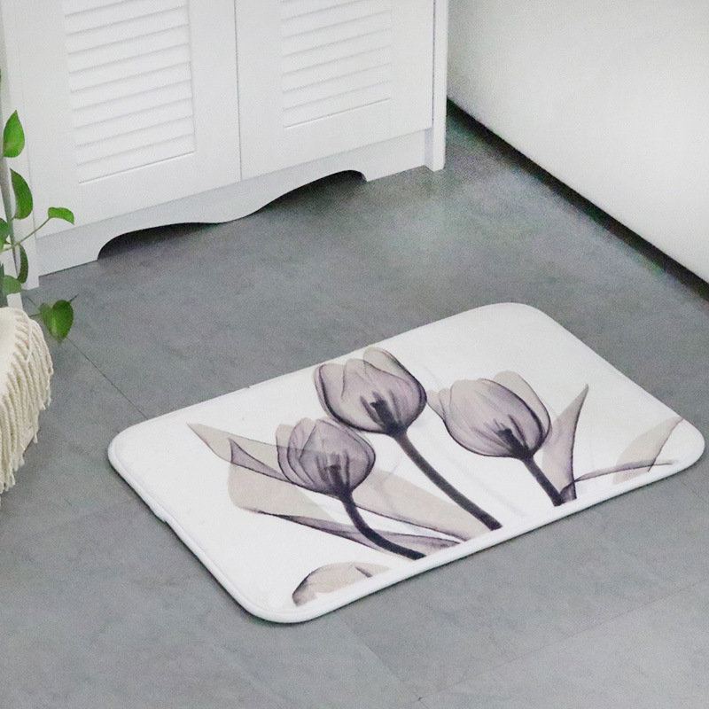 Memory Foam Chronic Rebound Printing Lotus Absorpční Protiskluzová Podložka Home Dětský Pokoj Podlaha Koberec