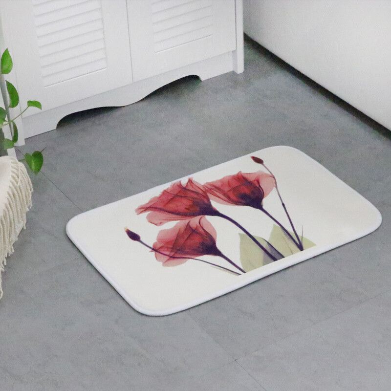 Memory Foam Chronic Rebound Printing Lotus Absorpční Protiskluzová Podložka Home Dětský Pokoj Podlaha Koberec