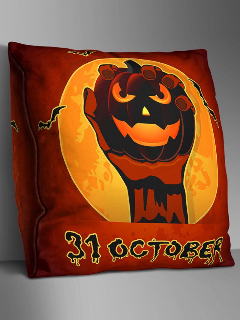 Oboustranně Potištěný Halloweenský Povlak Na Polštář Domácí Pohovka Soft Throw Na Art Decor