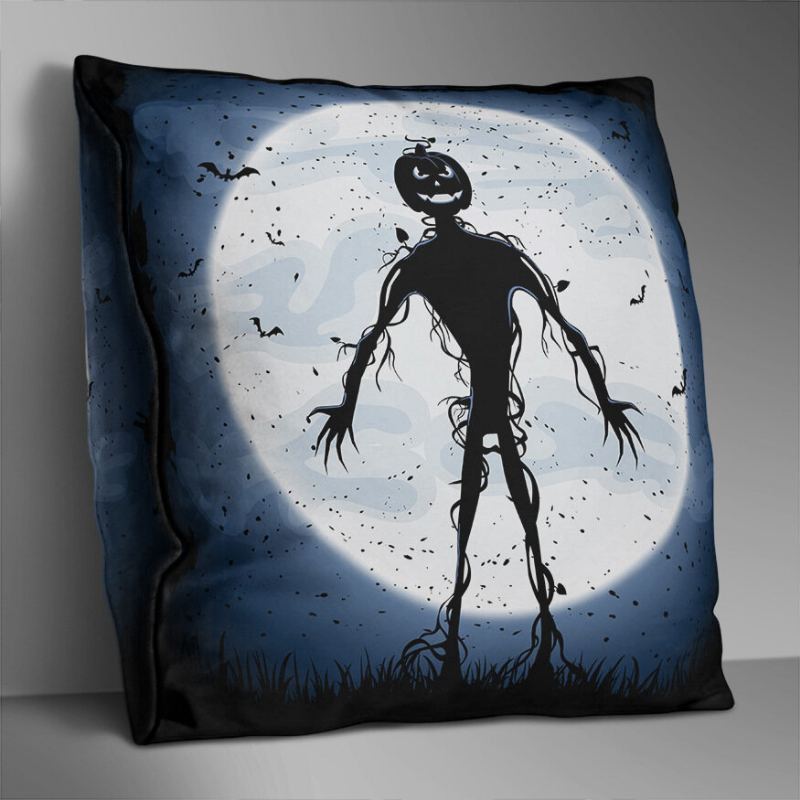 Oboustranně Potištěný Halloweenský Povlak Na Polštář Domácí Pohovka Soft Throw Na Art Decor