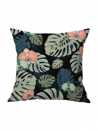 Polštář Leaf Linen Jednoduchý Moderní Do Pasu Plant Sofa Car Cushion