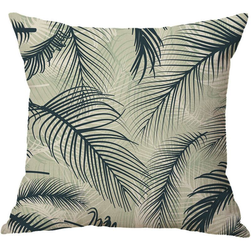 Polštář Leaf Linen Jednoduchý Moderní Do Pasu Plant Sofa Car Cushion