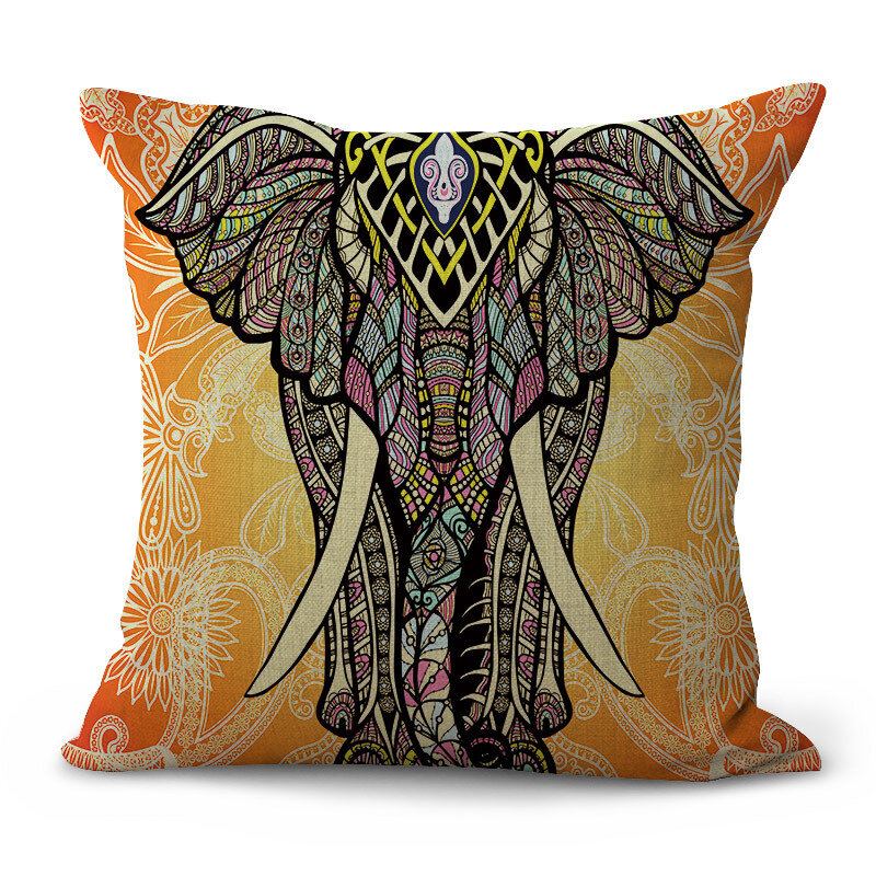 Polyesterový Povlak Na Polštář Mandala Dekorativní Domácí Na Bohemian Geometric Elephant