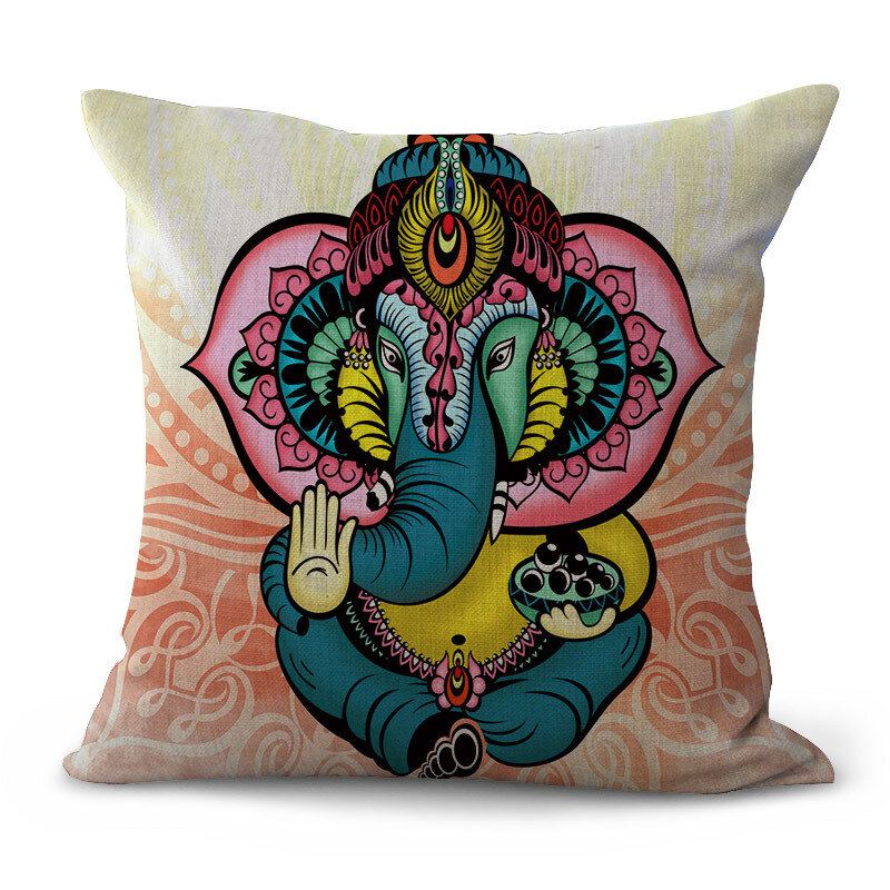 Polyesterový Povlak Na Polštář Mandala Dekorativní Domácí Na Bohemian Geometric Elephant