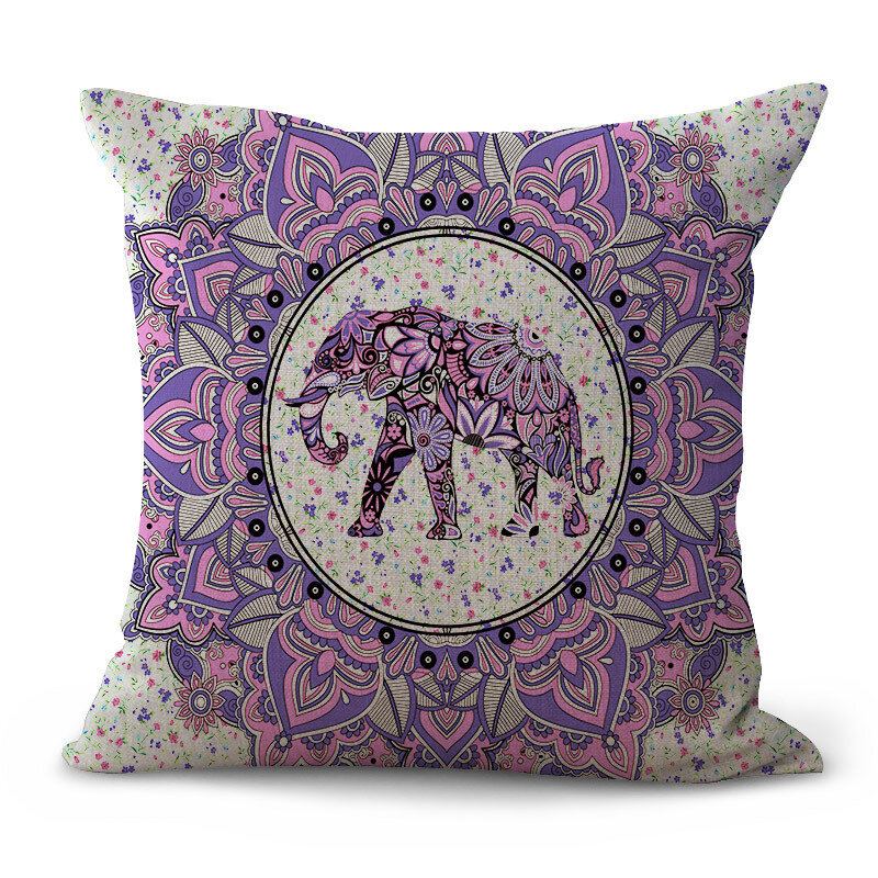 Polyesterový Povlak Na Polštář Mandala Dekorativní Domácí Na Bohemian Geometric Elephant