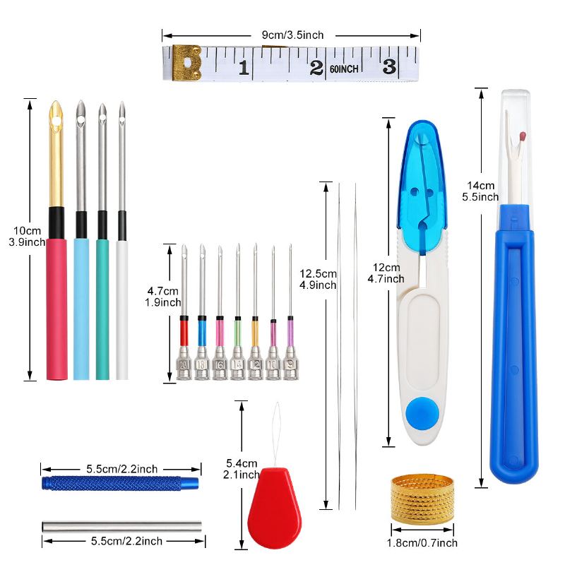 Sada Kouzelných Vyšívacích Pero Děrovačů Jehla Nití Křížkového Stehu Vyšívací Obruč Nářadí Pro Šití Pro Začátečníky Pro Vlastní Potřebu