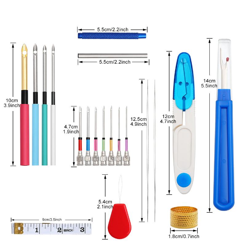 Sada Kouzelných Vyšívacích Pero Děrovačů Jehla Nití Křížkového Stehu Vyšívací Obruč Nářadí Pro Šití Pro Začátečníky Pro Vlastní Potřebu