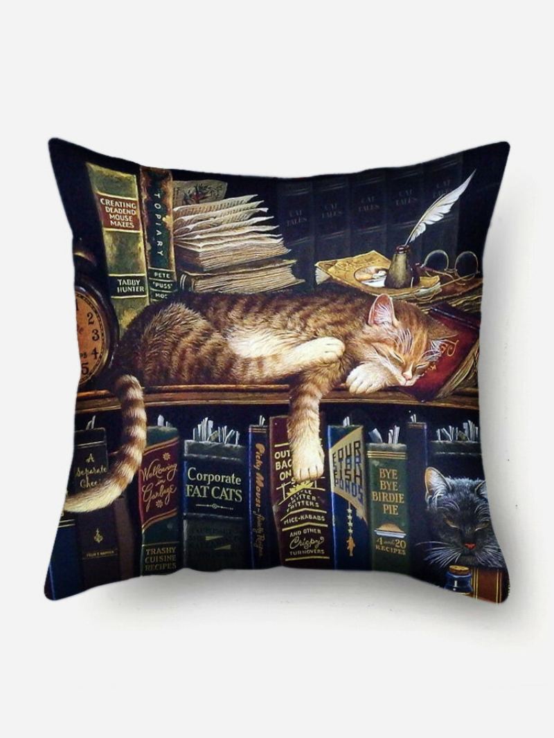 Spící Kočky Vzor Povlečení Na Polštář Domácí Pohovka Art Decor Throw Povlak Na