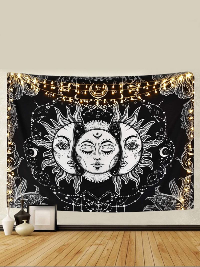 Sun Moon Mandala Vzor Tapiserie Nástěnné Závěsné Obývací Pokoj Ložnice Dekorace