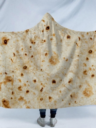 Super Měkká Burrito Zavinovací Deka S Kapucí Domácí Ležérní Nositelná Teplá Pro Dospělé Děti Rozkládací Pod Kolena