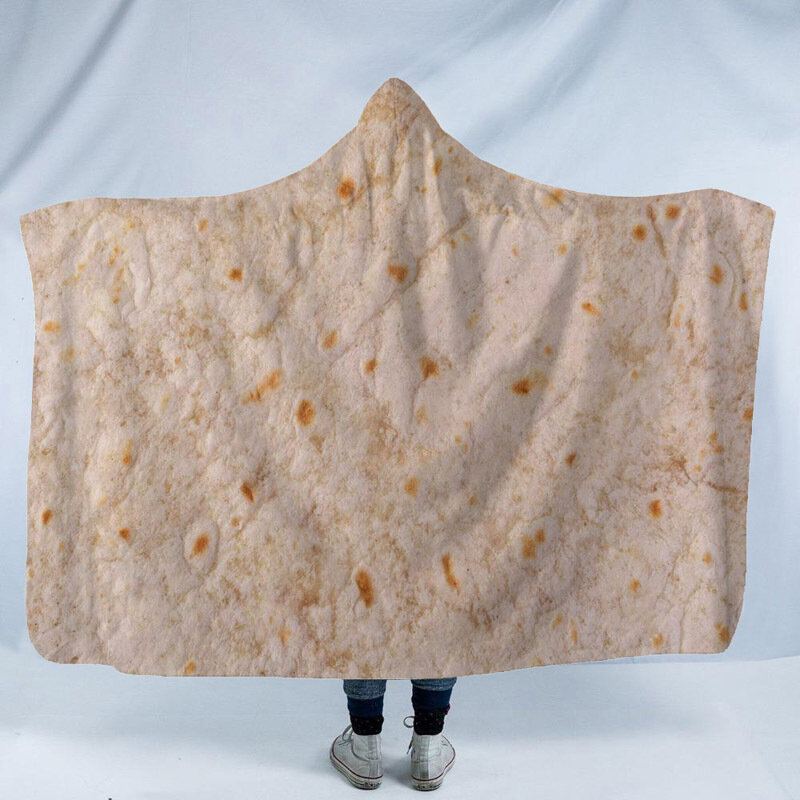 Super Měkká Burrito Zavinovací Deka S Kapucí Domácí Ležérní Nositelná Teplá Pro Dospělé Děti Rozkládací Pod Kolena