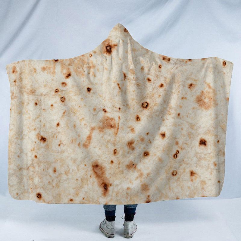 Super Měkká Burrito Zavinovací Deka S Kapucí Domácí Ležérní Nositelná Teplá Pro Dospělé Děti Rozkládací Pod Kolena