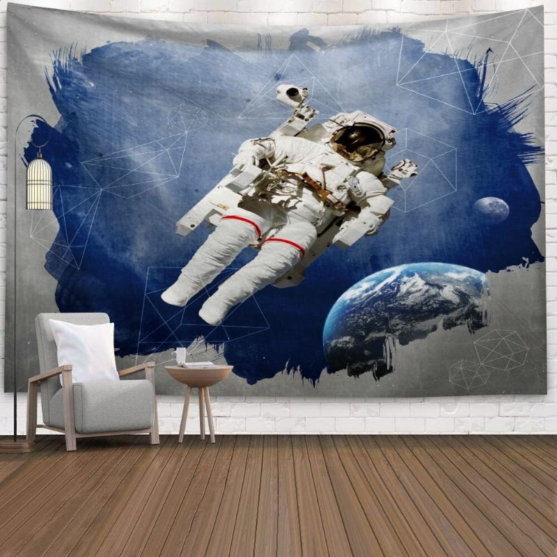 Tapisérie Astronautů Nástěnné Umění Psychedelické Ložnice Domácí Záclona Tapiserie