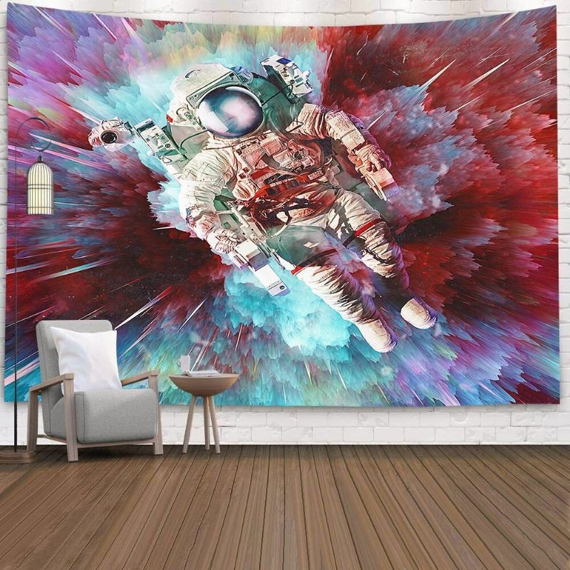 Tapisérie Astronautů Nástěnné Umění Psychedelické Ložnice Domácí Záclona Tapiserie