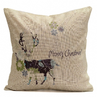 Vánoční Elk Deer Bavlněný Povlak Na Polštář Povlečení Na Home Decor