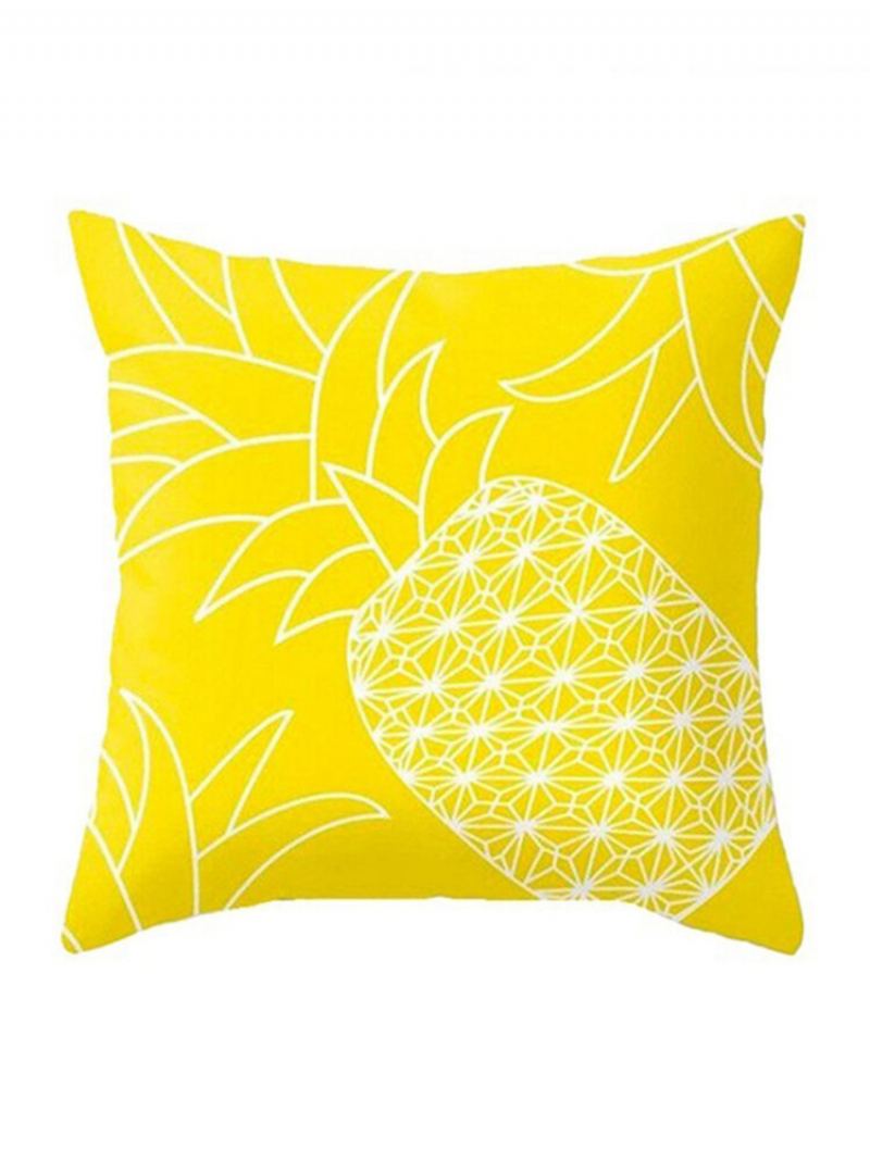 Žlutý Ananas Minimalismus Geometrický Plyšový Povlak Na Polštář Domácí Pohovka Art Decor Na