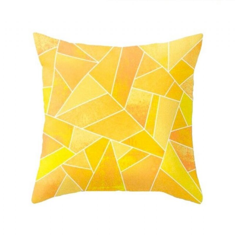 Žlutý Ananas Minimalismus Geometrický Plyšový Povlak Na Polštář Domácí Pohovka Art Decor Na