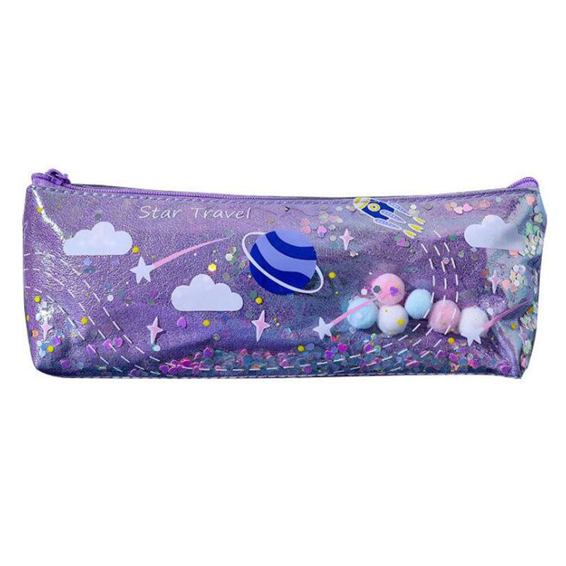 Creative Planet Quicksand Pencil Case Studentská Osobnost Taška Na Psací Potřeby Roztomilá Voděodolná Nádherná Krabička Na Laserová Tužka