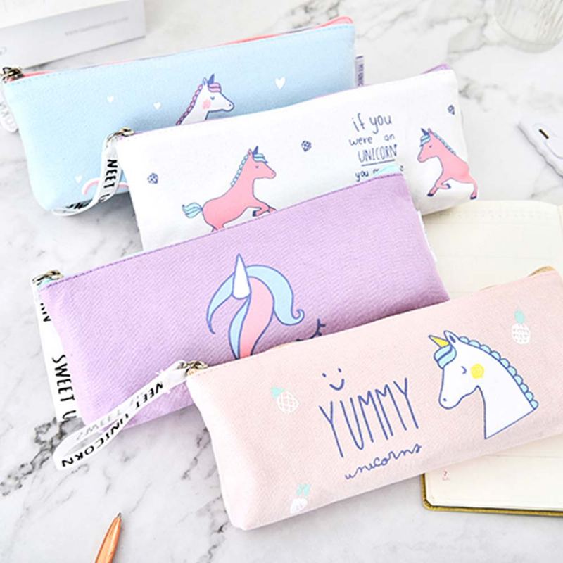 Lovely Shape Pencil Bag Vysoce Kvalitní Plátěné Látkové Pouzdro Na Tužky S Hladkým A Nositelným Zipem