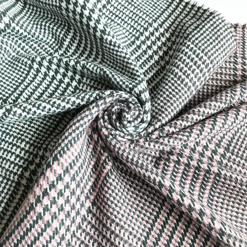 Nová Dámská Šála Cashmere Gradient Houndstooth S Akrylovým Střapcem S Límcem